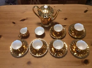 Wade Gold Luster 15 Piece Coffee Service - Picture 1 of 7
