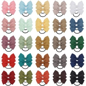 40pcs Grosgrain Ribbon Hair Bows Elastic Ties for Baby Girls and Toddlers - Picture 1 of 8