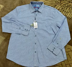 Robert Graham Cordoba NWT $198 4XL Light Blue Mosaic Beautiful - Picture 1 of 5