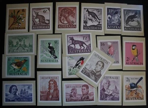 VINTAGE AUSTRALIAN PHILATELIC POSTCARDS x 19 SERIES 1 - 5 SOME COMPLETE AS PHOTO - Picture 1 of 5