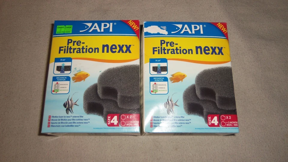 Lot of 2 - API Pre Filtration nexx Size 4 for Aquariums Fish Tanks   - Image 1 of 1