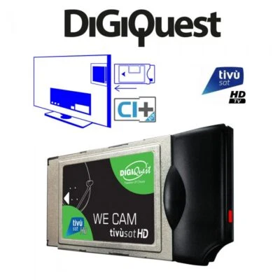 TivuSat Digiquest WE CAM HD CI+ solo CAM. Use Your Gold Tivusat Card - Immagine 1 di 4