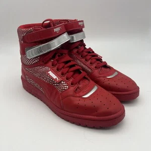 Puma Shoes Womens Size 8 Red Basketball Style Sky High Top Sneakers 361032-02 - Picture 1 of 14