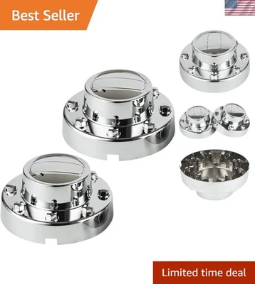2Pcs Chrome Wheel Center Hub Caps for 2011-2018 Ram 3500 – Easy Snap-On Fit Foto 1 de 4