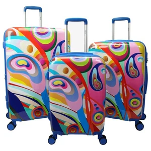 Dejuno Art Hardside Expandable Spinner Luggage, 3-Piece Set - Picture 1 of 5