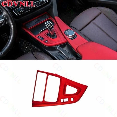 Panel de cuadro de cambio de marchas rojo mate para BMW Serie 3 4 GT 2013-2019 Foto 1 de 4