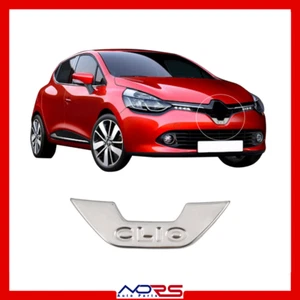 RENAULT CLIO 4 COMPATIBLE 2012- CADRE EMBLÈME AVANT CHROME EN ACIER INOXYDABLE - Picture 1 of 10