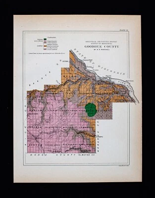 1901 Winchell Minnesota Geological Map Goodhue County Red Wing Zumbrota Geology - Image 1 of 4