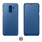 Original Samsung Wallet Cover für Galaxy A6+ (2018) Blau (EF-8801643324582) NEU