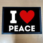 I love peace heart I love peace floor mat footrest door mat 50x35cm