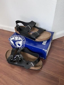 BIRKENSTOCK Milano schwarz Leder weiche Sohle 45 - Neu mit Karton - Bild 1 von 3
