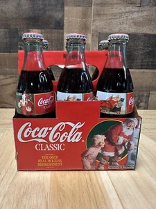 1995 Coca Cola Christmas Collectible Six Pack Bottles - Picture 1 of 4
