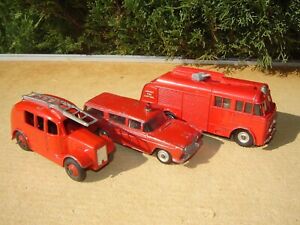 DINKY TOYS GB :  LOT 3 VEHICULES POMPIERS CAMIONS / NASH RAMBLER