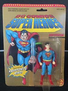 1989 SUPERMAN ToyBiz DC Comics SUPER HEROES  NEW  Unopened  W/KRYPTONITE RING