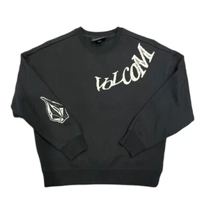Brand New Volcom Boys Contort Crewneck Black Size Medium (10-12) - Picture 1 of 1