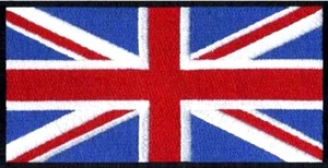 Union Jack Flag Patch UK GB England Embroidered Iron Sew On British badge - Picture 1 of 1