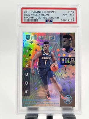 Panini Illusions Zion Williamson Trophy Collection Starlight 2019 RC PSA 8 Foto 1 de 4