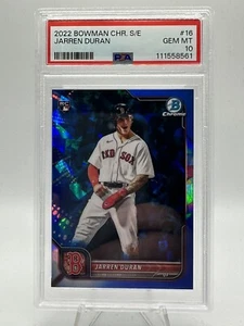 2022 Bowman Chrome Sapphire Jarren Duran Rookie RC🔥 gemma come nuovo PSA 10 🔥Red Sox - Foto 1 di 2