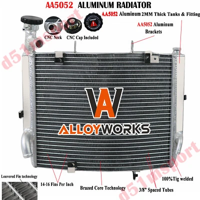 Radiador de alumínio para 2006-2012 2008 2009 Triumph Daytona 675 R SE motocicleta - Imagem 1 de 4