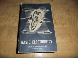 VTG 1955 Basic Electronics US Navy Training Courses NAVPERS 10087 Book VG - Imagen 1 de 7