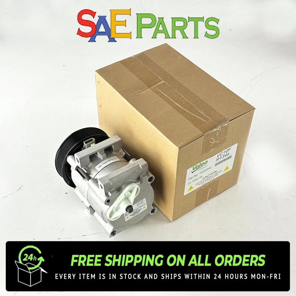 Compresor de aire acondicionado Valeo 10000540 para 1999-2003 F-250, F-350, F-550 (7,3 L) Foto 1 de 4