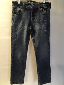 Gymboree Boys Dark Wash Skinny Jeans - Adjustable Waist - Size 7 - Picture 1 of 6