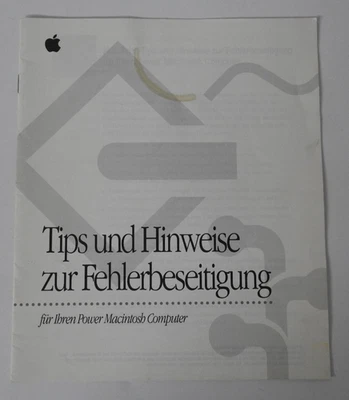 A033/ Apple Vintage Beilage, Tips und Hinweise zur Fehlerbeseitigung von 1994 - Bild 1 von 3