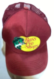 Bass Pro Shops Men’s Red Hat Gone Fishing SnapBack Trucker Unisex Hat - Picture 1 of 1