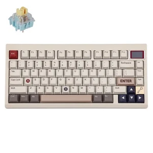 Epomaker TH80 Pro V2 75% Kabellose Gaming-Tastatur, White, QWERTY US, Sea Salt - Photo 1/16