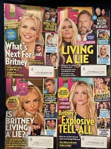 Us Weekly 4 Magazines Nov-Dec 2021 March Jun 2022 Britney Spears Jessica Simpson - Bild 1 von 6