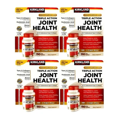 Kirkland Triple Action Joint Health 110 平板电脑 比较无移动 Ultra 4 包 — 第 1/4 张图片