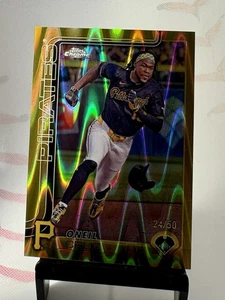 Oneil Cruz 2025 Topps Chrome Gold Raywave Refractor /50 Pirates - Bild 1 von 2
