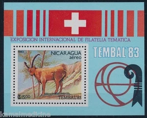 Nicaragua 1983 MNH SS, Goat Animals Red Cross - Tembal  (A20) - Picture 1 of 1