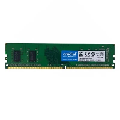 Crucial 4GB DDR4 2666MHz PC4-21300 Non-ECC UDIMM Unbuffered Desktop Memory Ram - Image 1 of 2