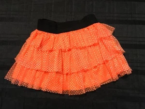 Baby Girl Polka Dot Orange Halloween Ruffled Skirt Size 24M - Picture 1 of 4