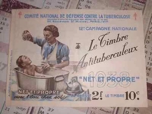 1938 France Anti-tuberculosis Booklet Complete 20 Vignettes Winter in the Sun - Photo 1/5