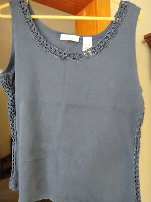 Camiseta sin mangas JH Collectibles para mujer con detalles de ganchillo talla XL Foto 1 de 2