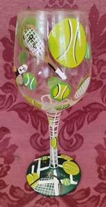 Lolita Tennis Hand Painted Wine Glass - Very Nice! - Bild 1 von 3