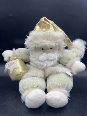 Golden Santa Claus Kringclaus Plush 14” W/ Gift Bag “Believe” By First And Main - Image 1 of 4