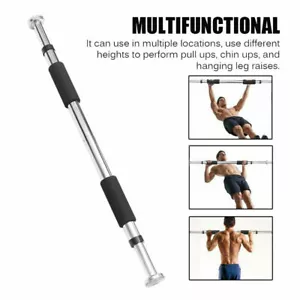 UK Adjustable Pull up Bar Gym Exercise Training Chin up Fitness Door Wall Sport - Picture 1 of 12