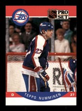  1990 Teppo Numinnen 334 Jets 27 Pro Set Hockey Sports Trading Card 