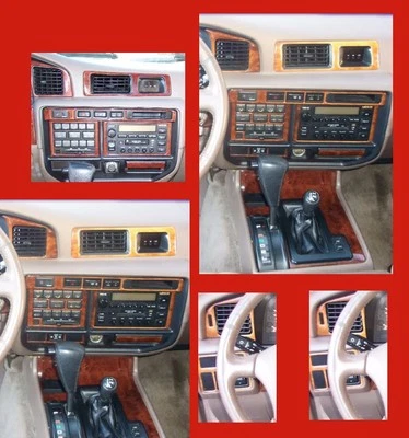 TOYOTA LAND CRUISER 1995 1996 1997 JUEGO INTERIOR GRANULADO MADERA TABLERO MOLDURA KIT Foto 1 de 4