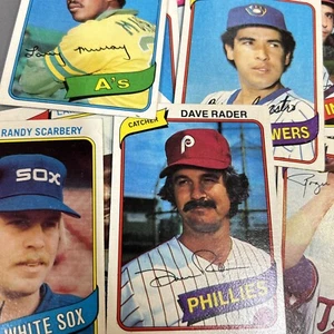 Lote de 14 tarjetas de béisbol vintage Topps 1980 - Imagen 1 de 3