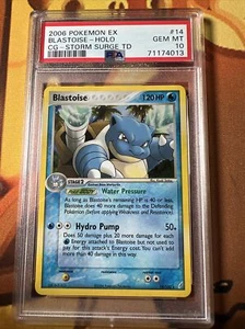 PSA 10 cosmo Holo Blastoise Pokemon Card EX Crystal Guardians 14/100 storm surge - Picture 1 of 2