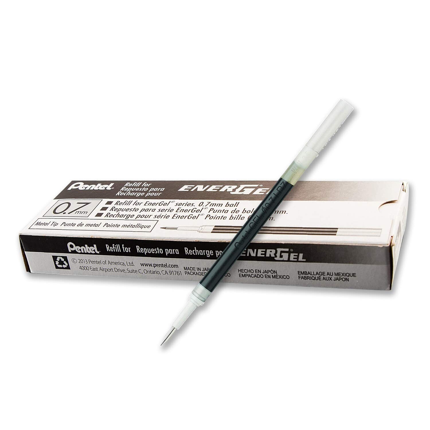 2?PK Pentel lr7-a EnerGel Refills 0.7?MM M ブラック 最も完璧な