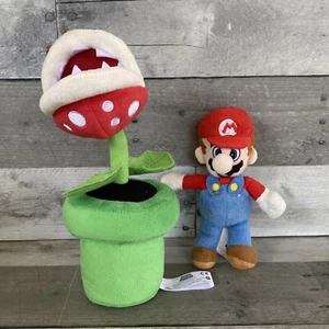 Peluche Piranha Plant Little Buddy 9"" y Super Mario 7"" Super Mario Bros. Nintendo - Imagen 1 de 11