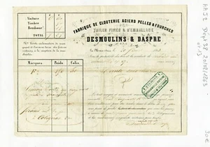 Dépt 38 & 13 - La Mure & Marseille - Secteur de la Métallurgie du 20/02/1863 - Picture 1 of 1