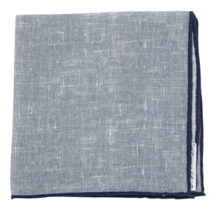 Fiori Di Lusso Gray Solid Linen Pocket Square - 12 3/8" x 12 3/8" (793) - Picture 1 of 4