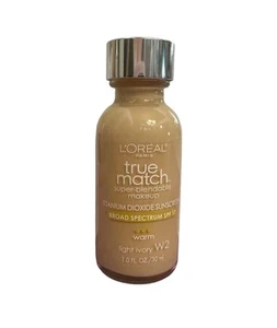L'Oreal True Match Super Blendable Liquid Foundation Warm W2 Light Ivory - Picture 1 of 3