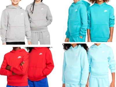 Nike Junior Hoodie ältere Kinder Club Fleece Pullover warm Hoodie Sportswear FD3000